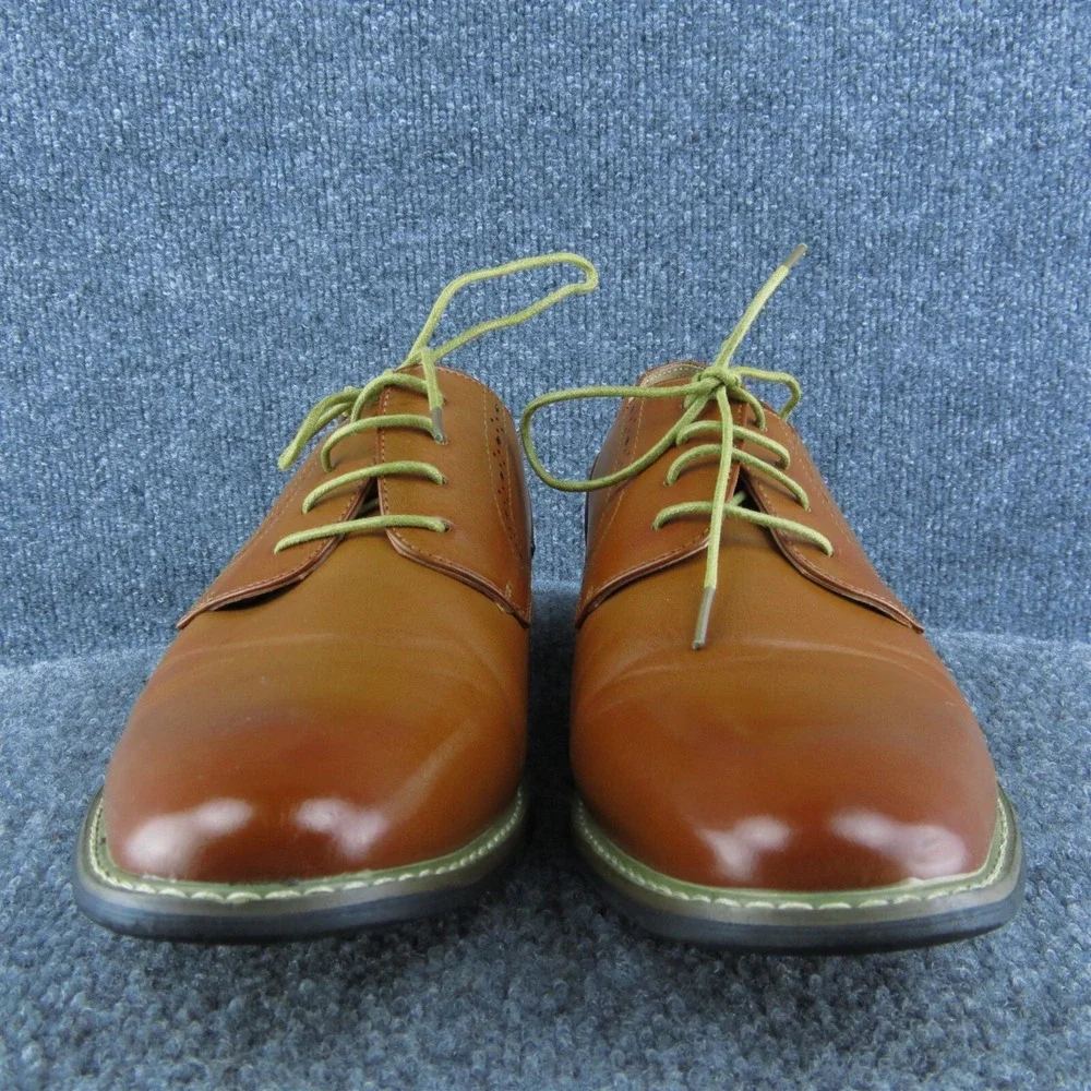 Bruno Marc Prince Men Derby Oxfords Shoes Brown Synthetic Lace Up Sz 10.5 Medium